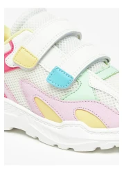 Little Missy حذاء رياضي مزود بشريط فيلكرو وإغلاق