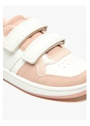 Little Missy حذاء رياضي بألوان متباينة مزود بخطاف وحلقة للإغلاق