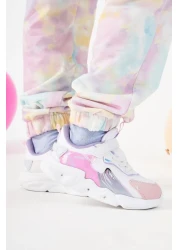 AYAKMOD حذاء رياضي بناتي مضاء باللون الأبيض من الفيلكرو Ruby P