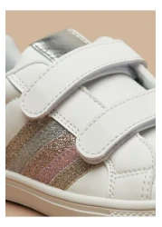 Flora Bella by Shoexpress Panelled Sneakers with Hook and Loop Closure