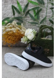 MP 242 3317 Model Girls' Shoes - Black and White, Comfortable Lightweight