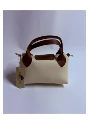 Judour Bags حقيبة يد وكتف نسائية صغيرة بمقبض جلد صناعي كريمي