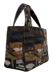 Dogo Women's Vegan Multicolor Medium Tote Bag - Family Time Design