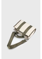 LUNABLU Women's Khaki Canvas Crossbody Bag