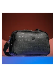 Just Polo Justpolo Women's Black 5-Compartment Adjustable Long Strap Shoulder Bag Messenger Bag