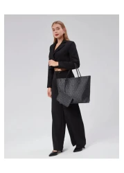 torime حقيبة كتف وكتف نسائية من الجلد النباتي منقوشة كبيرة الحجم