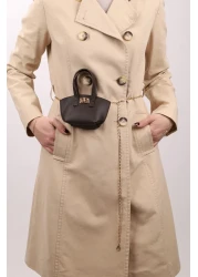 NOTHING With Chain Mini Bag - Charmandable Bitter Coffee Bag Large Size Hand and Shoulder Bag Bella