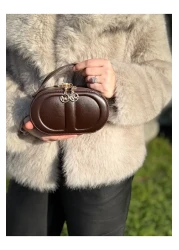 DEV 3 ADAM Brown Women's Box Model Hand Shoulder and Crossbody Bag