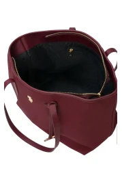 U.S. Polo Assn. حقيبة كتف نسائية باللون الأحمر الداكن Us25655