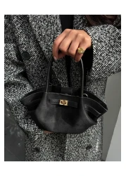 Tina İstanbul حقيبة نوبوك صغيرة سوداء - مع تفاصيل الحزام