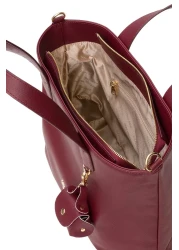 U.S. Polo Assn. حقيبة كتف نسائية باللون الأحمر الداكن Us25598