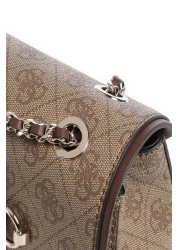 Guess حقيبة Izzy Izzy القابلة للتحويل بغطاء قابل للطي للنساء حقيبة كروس بنية اللون Hwsg8654190-lgw