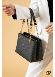 Just Polo Original Women's 3 Compartment Luxury Soft Leather Adjustable Cross Strap Chain Detail Hand Shoulder Bag