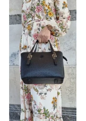 Just Polo Women's Embossed Printed Zipper Closure Shoulder and Hand Bag Long Adjustable