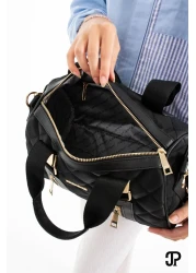 Just Polo Original Women's Cylinder Sports Model Quilted Large Volume Cross Strap Large Size Stylish Shoulder Bag