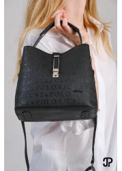 Just Polo Original Women's New Season 4 Compartment Luxury Soft Leather Lock Detailed Cross Column Strap Shoulder Bag