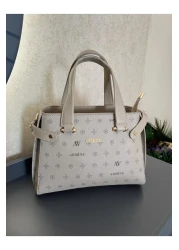 Armine ARM.172.VZ Armine Special Color Conbin Leather Handbag Designed as a Hand and Arm Bag