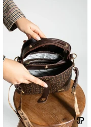 Just Polo Original Women's 4 Compartment Luxury Soft Leather Stylish Hand and Shoulder Bag with Adjustable Cross Column Strap