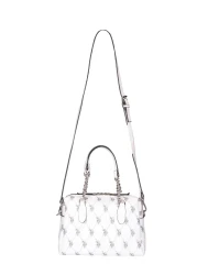 U.S. Polo Assn. حقيبة كتف نسائية بيضاء - Us8701، حصريًا عبر الإنترنت