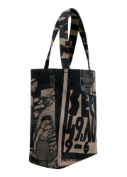 Dogo Women's Vegan Black Large Tote Bag - Supper Design