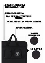 Bambus Home Premium 360 Degree Rotating 4 Wheel Triple Bellows Rolling Suitcase - Giant Size Bag