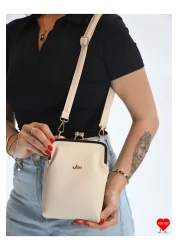 JARA Bag حقيبة محفظة باريس بحزام متقاطع مقاوم للماء مكونة من 3 أقسام مع حامل هاتف