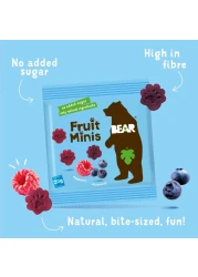 Bear Paws Pure Fruit Snacks, Raspberry and Blueberry, 20g Pack of 5