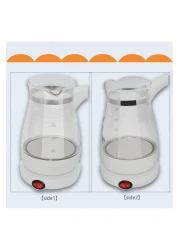 Electric Glass Turkish Coffee Pot - 800W Electric Heating Boiling Kettle for Turkish Coffee, Tea, and Hot Milk , Fast Heating, Easy Pour Spout, Auto Shut-Off, BPA-Free