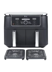 نينجا فودي ماكس مقلاة هوائية ثنائية المنطقة، AF400ME، أسود، 9.5 لتر