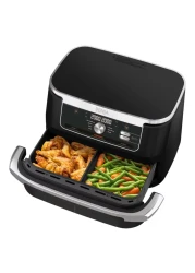 نينجا فليكس دروير مقلاة هوائية كبيرة جدا، AF500ME، أسود وفضي، 10.4 لتر