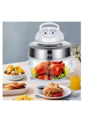 مقلاة هوائية توربو متعددة الوظائف 4 في 1 من Upthehill بسعة 17 لترًا مع فرن الحمل الحراري - طباخ كهربائي بدون زيت مع كتاب وصفات ومحمصة ومقلاة هواء ساخن للطهي الصحي