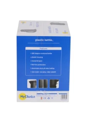 ماي تشويس غلاية كهربائية MKT-349PB، قدرة 1850 واط، سعة 1.7 لتر، أسود، بلاستيكية، لاسلكية