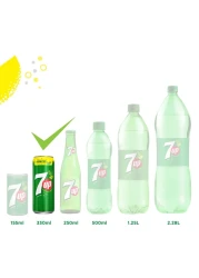 7Up Carbonated Soft Drink Cans 330ml Pack of 6
