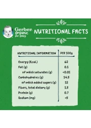 جيربر عضوي مع التفاح والموز والتوت الأزرق والتوت الأسود، 90 غرام، عبوة من 4 قطع
