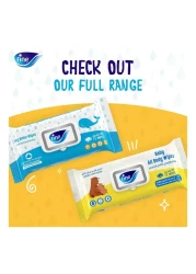 فاين حفاض بتصميم سروال سريع الجفاف مقاس كبير 4 للأطفال بوزن من 9 إلى 15 كغ ، 44 حفاض ومناديل مبللة للأطفال 72 منديل