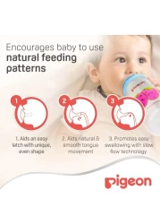 Pigeon SofTouch Peristaltic Plus Silicone Teat 01853 Medium Clear