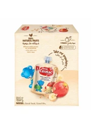 نستله سيريلاك ماي فيرست مزيج فواكه وحبوب وموز وتفاح وشوفان للأطفال من عمر 6 أشهر، 90 غرام حزمة من 4