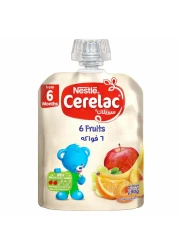 Nestle Cerelac Fruits Puree Pouch, Fruits, from 6 Months, 90g