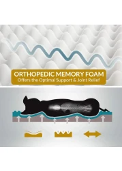 Dugyluv Dog Bed, Orthopedic Sofa Dog bed With Memory Foam, Removable Cover, Waterproof Lining and Nonskid Bottom,Pet Bed for Dogs (Large)