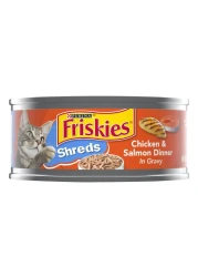 Purina Friskies Savoury Shreds Chicken and Salmon Flavour Wet Food for Cat, 156g