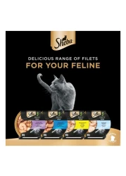Sheba Chicken Filets with Shrimp and Tuna Wet Food for Cats, 60g