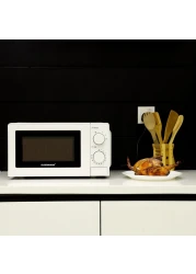 Olsenmark 20 l Microwave Oven- OMMO2343W/ 5 Multiple Power Levels with Easy Controls and Cooking End Signal/ Perfect for Reheating, Defrosting, Cooking, etc./ Black, 2 Years Warranty