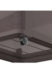 كوزموبلاست سيدارغرين خزانة تخزين من 5 طبقات مع أدراج وعجلات مقاس 50 × 40 × 114 سم - بني داكن