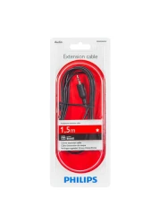 Philips SWA2528W/10 3.5mm Headphone Extension Cable 1.5m Black