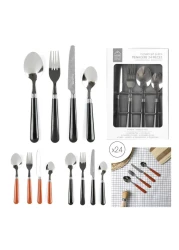Home Deco Factory M8 Coloured Inox Stainless Steel Cutlery Set 24 PCS