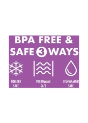 لوك أند لوك كلاسيك حافظة طعام بلاستيكية مستطيلة الشكل _شفاف/أزرق_ 360 ملل