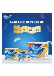 Fine Deluxe Toilet Paper Roll, 140 Sheets 32 Rolls