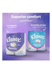 Kleenex Extra Dry Bathroom Tissue 3 Ply 140 Tissues Pack of 12