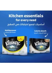 Kleenex Multi Purpose Kitchen Tissue Paper Towel 2 PLY 1 Roll x 90 Sheets Absorbent Towels for all Surfaces