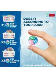 OMO 3in1 Laundry Capsules Eucalyptus Stain Removal Detergent 15 Pods